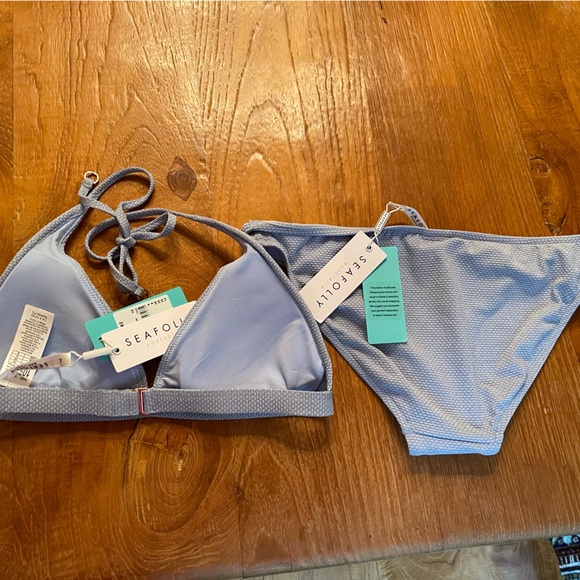 NWT Seafolly Light Blue Bikini Top and Bottom, Sz 6, Stardust Bluebell color - Picture 9 of 13